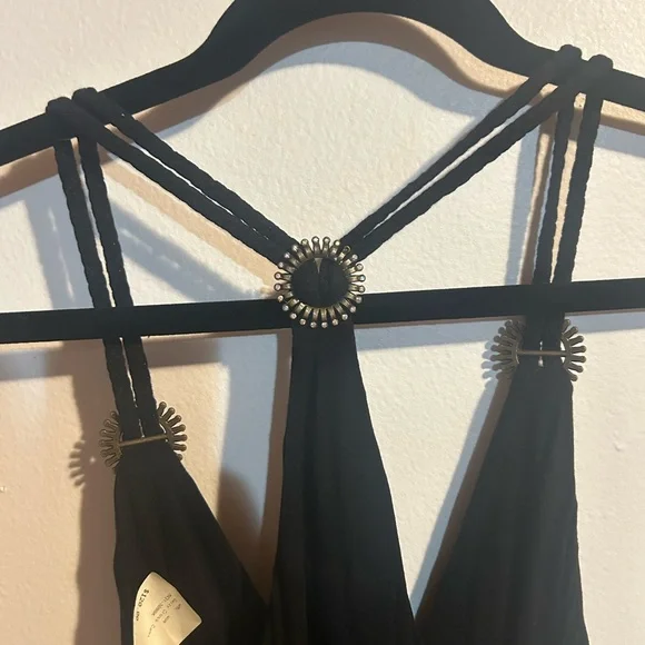 Soul Revival Black and Gold Halter long top rope like halter straps. - Picture 9 of 10